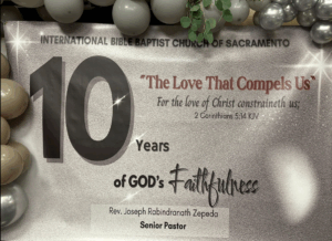 A blessed 10th Year IBBC Sacramento Anniversary